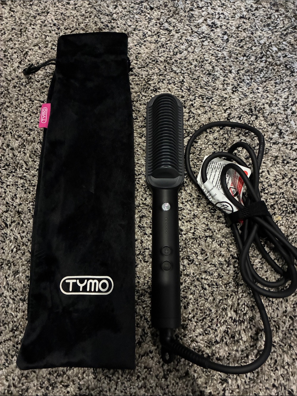 TYMO Black Hair Straightening Brush